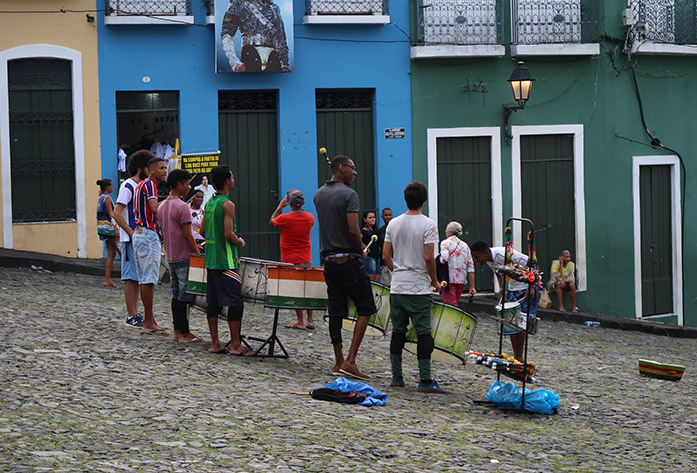 pelourinho district music drums salvador brazil