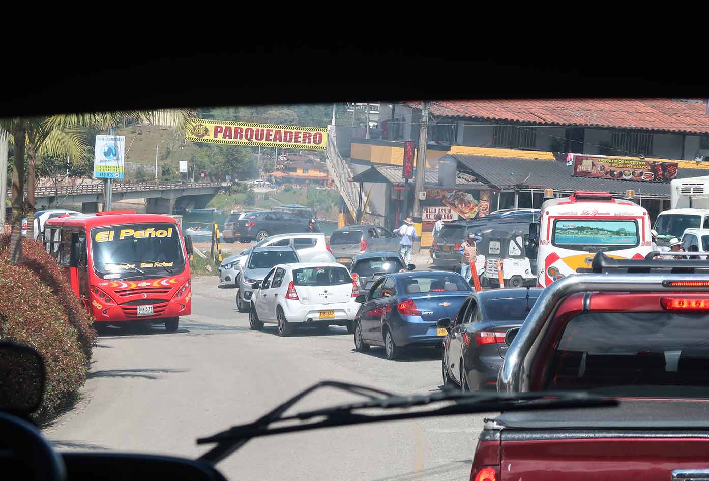 arriving in guatape from medellin