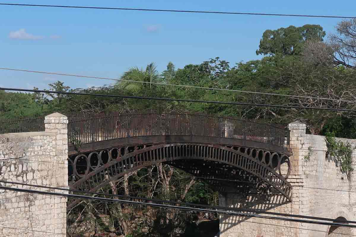 historic cast iron bridge spanish town jamaica