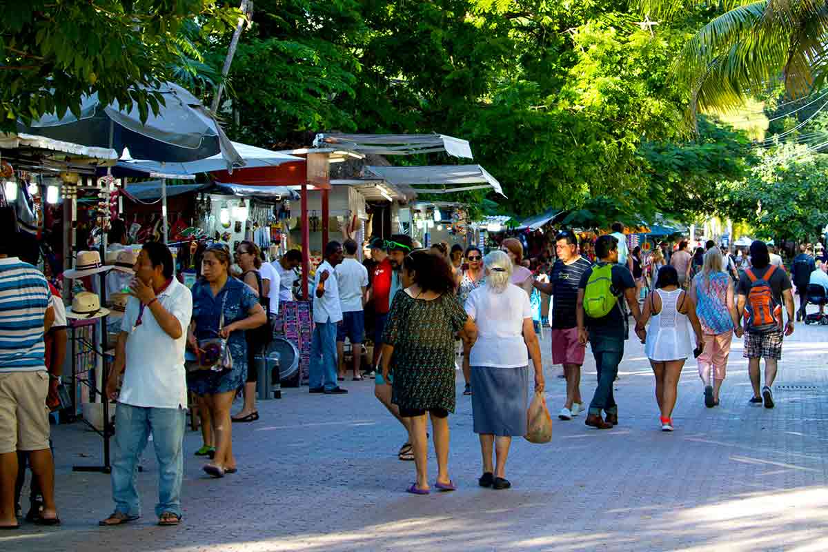 les touristes de playa del carmen