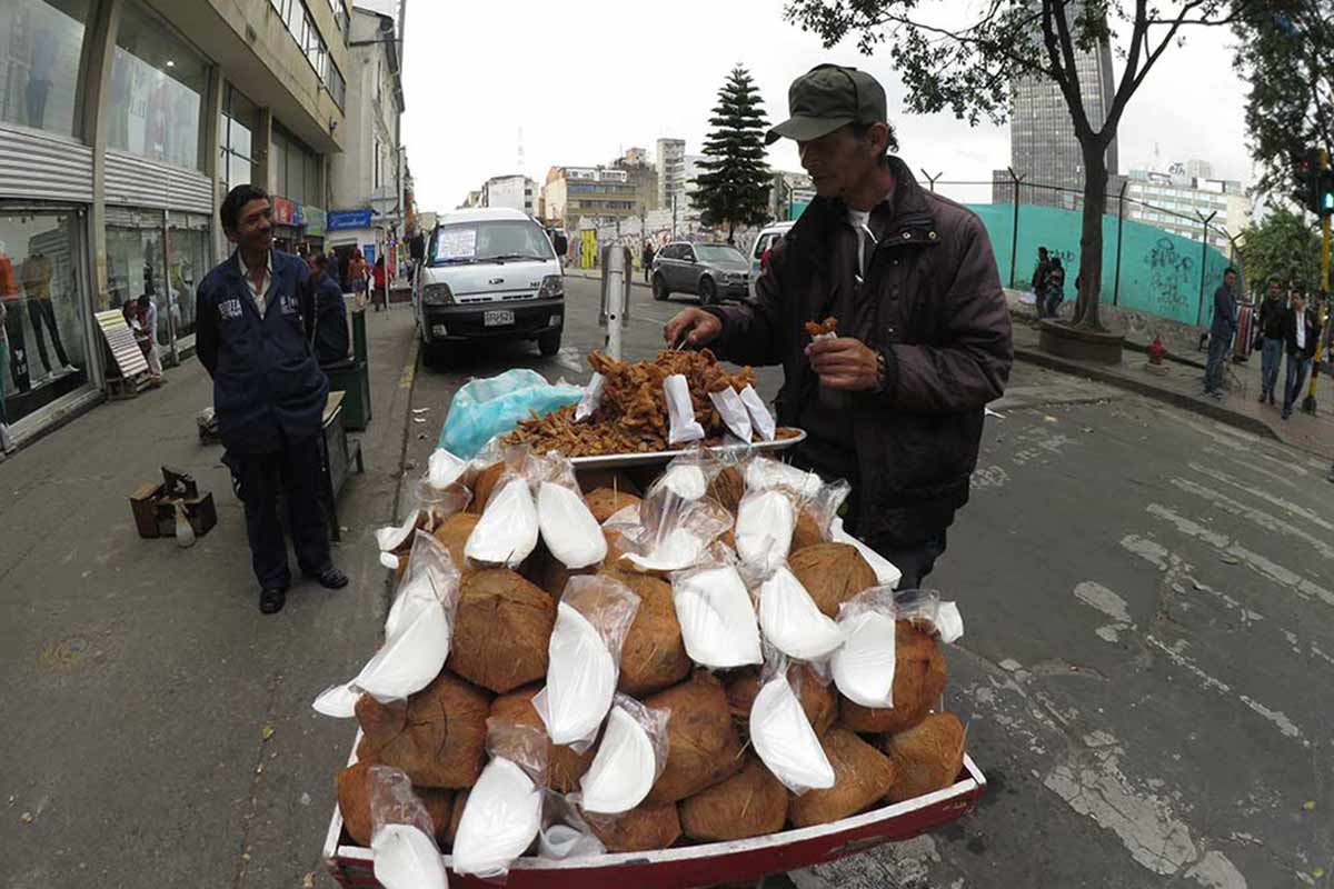 street vendor in bogota colombia