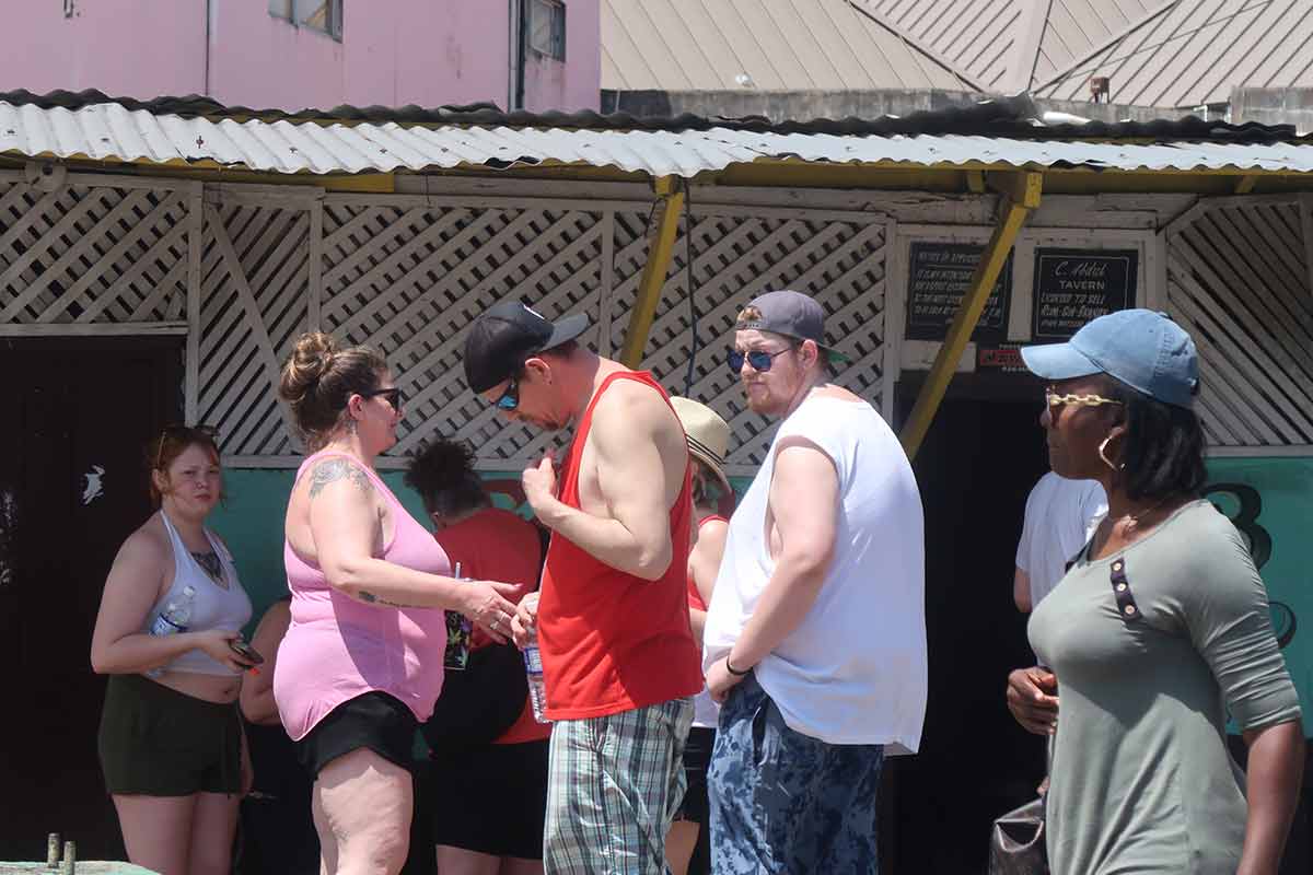 tourists in ocho rios jamaica